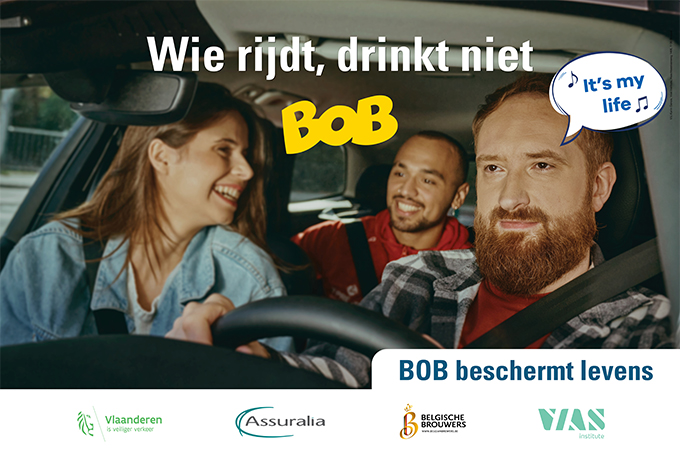 BOB beschermt levens. Wie rijdt, drinkt niet!